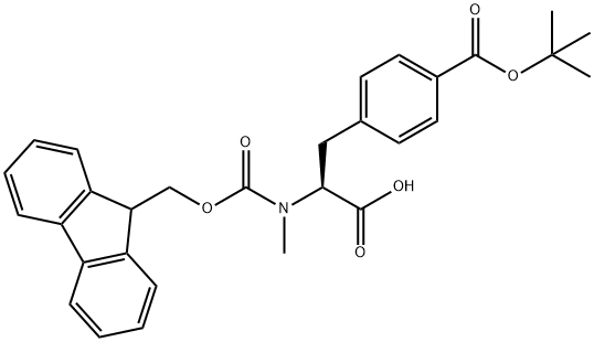 L-Phenylalanine, 4-[(1,1-dimethylethoxy)carbonyl]-N-[(9H-fluoren-9-ylmethoxy)carbonyl]-N-methyl- Structure