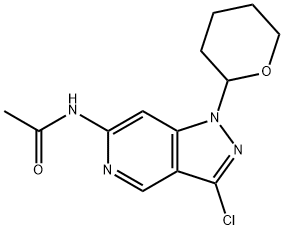 N-[3-Chloro-1-(tetrahydro-2H-pyran-2-yl)-1H-pyrazolo[4,3-c]pyridin-6-yl]acetamide Structure