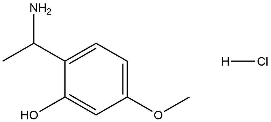 2-(1-aminoethyl)-5-methoxyphenol hydrochloride Structure