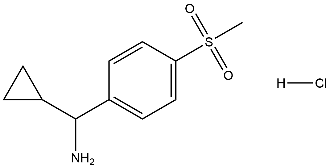 cyclopropyl(4-(methylsulfonyl)phenyl)methanamine hydrochloride Structure