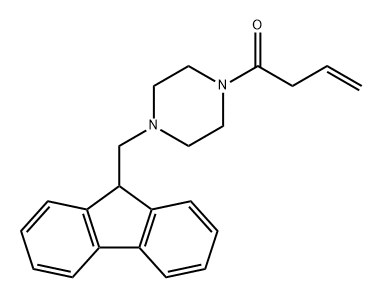 3-Buten-1-one, 1-[4-(9H-fluoren-9-ylmethyl)-1-piperazinyl]- Structure