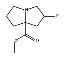 1H-Pyrrolizine-7a(5H)-carboxylic acid, 2-fluorotetrahydro-, methyl ester Structure