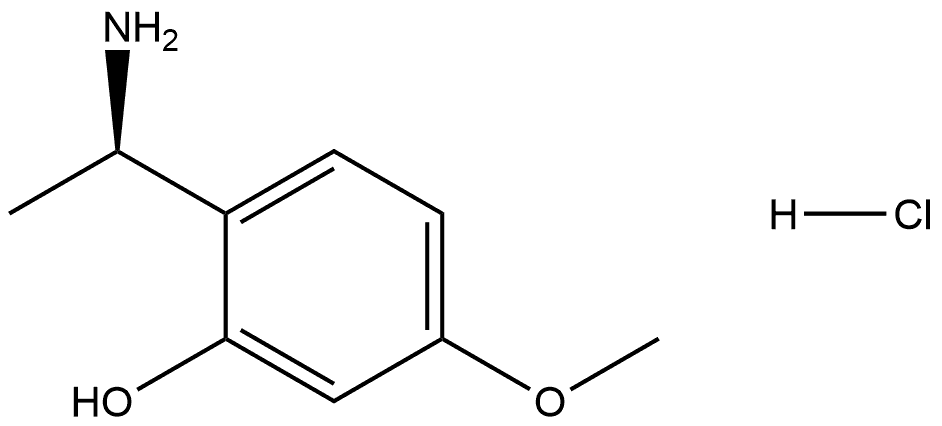 (R)-2-(1-aminoethyl)-5-methoxyphenol hydrochloride Structure