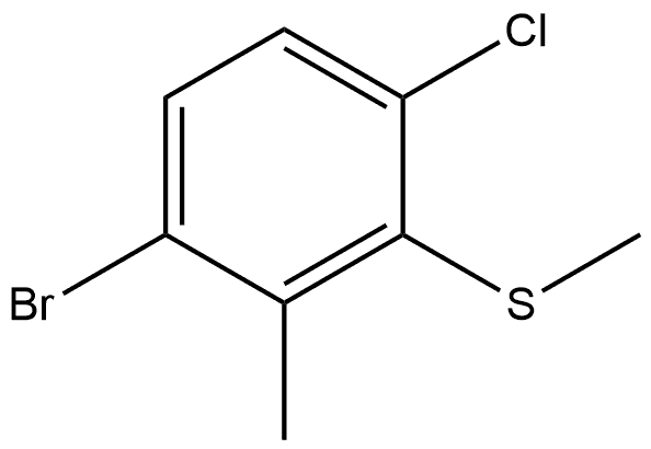 1-Bromo-4-chloro-2-methyl-3-(methylthio)benzene 구조식 이미지