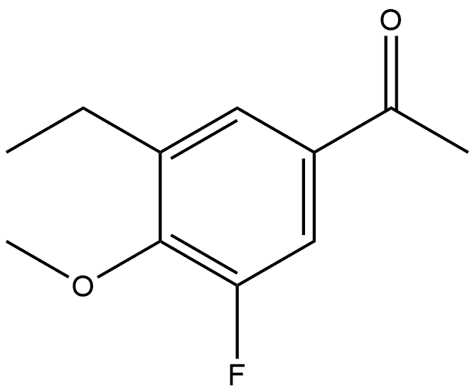 1-(3-Ethyl-5-fluoro-4-methoxyphenyl)ethanone Structure