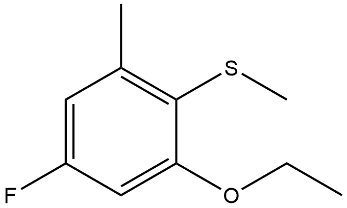 1-Ethoxy-5-fluoro-3-methyl-2-(methylthio)benzene Structure