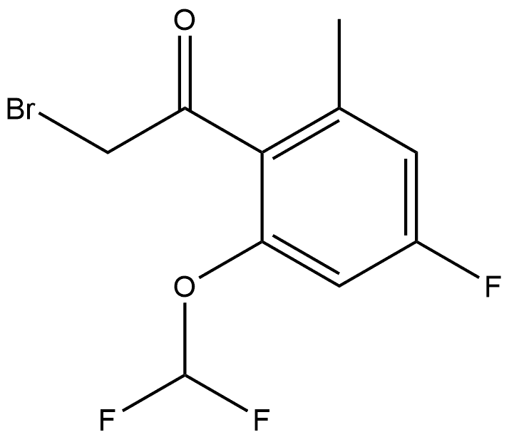 2-Bromo-1-[2-(difluoromethoxy)-4-fluoro-6-methylphenyl]ethanone Structure