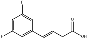 3-Butenoic acid, 4-(3,5-difluorophenyl)-, (3E)- Structure