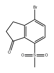 1H-Inden-1-one, 4-bromo-2,3-dihydro-7-(methylsulfonyl)- Structure