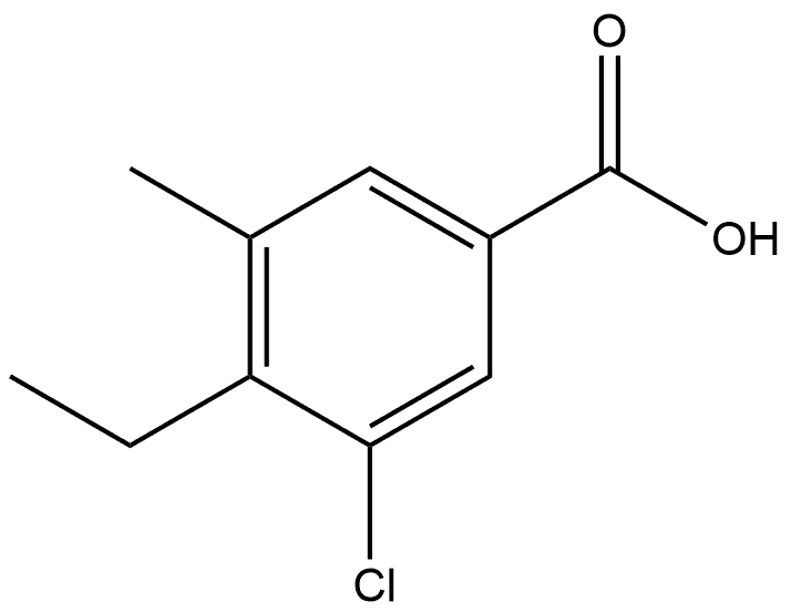 3-Chloro-4-ethyl-5-methylbenzoic acid Structure