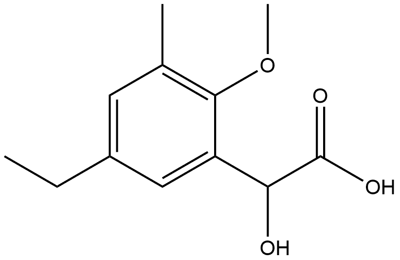 5-Ethyl-α-hydroxy-2-methoxy-3-methylbenzeneacetic acid Structure