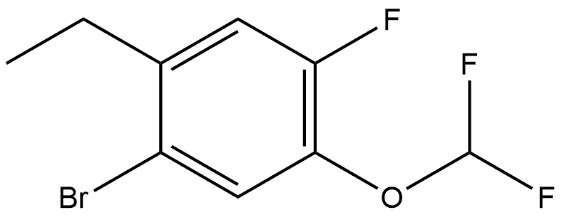 1-Bromo-5-(difluoromethoxy)-2-ethyl-4-fluorobenzene Structure