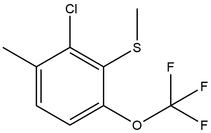 2-Chloro-1-methyl-3-(methylthio)-4-(trifluoromethoxy)benzene 구조식 이미지