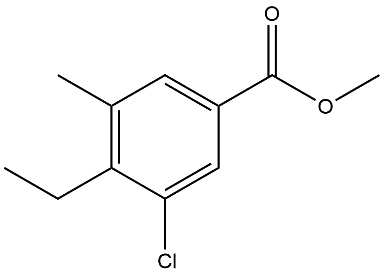 Methyl 3-chloro-4-ethyl-5-methylbenzoate Structure