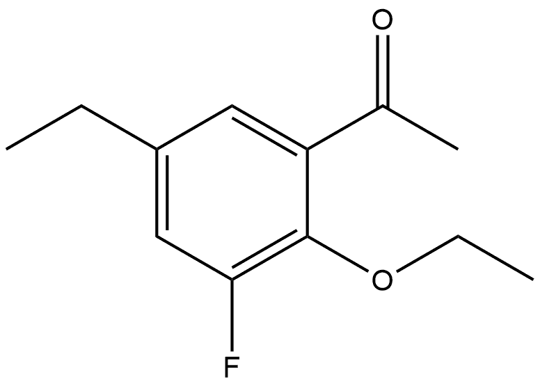 1-(2-Ethoxy-5-ethyl-3-fluorophenyl)ethanone Structure