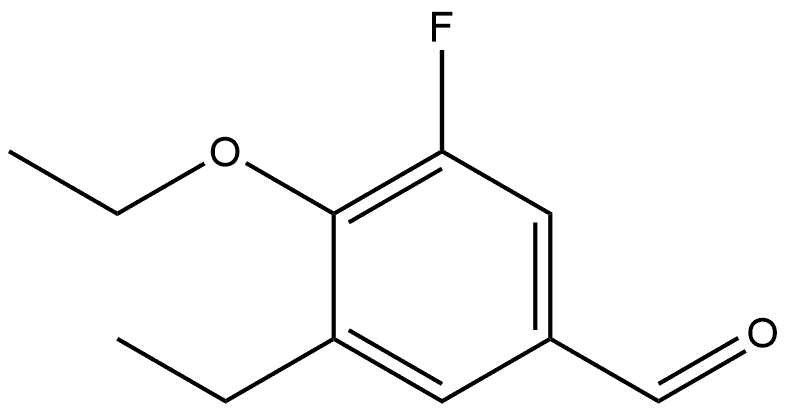 4-Ethoxy-3-ethyl-5-fluorobenzaldehyde Structure