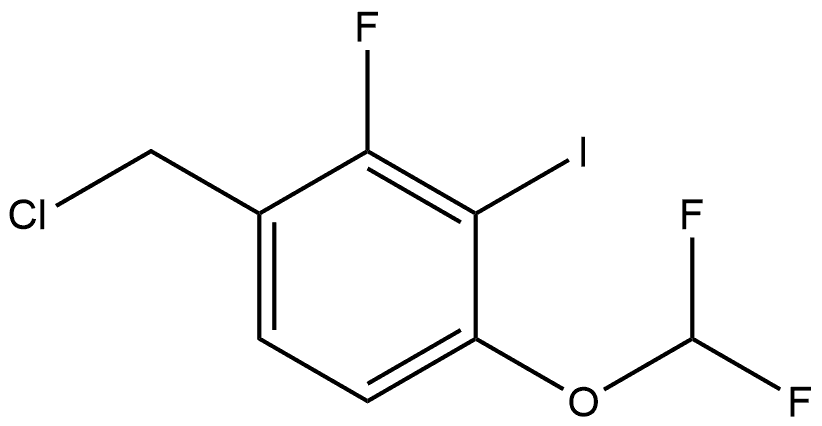 1-(Chloromethyl)-4-(difluoromethoxy)-2-fluoro-3-iodobenzene Structure