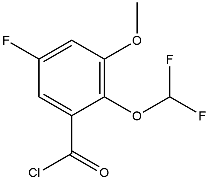 2-(Difluoromethoxy)-5-fluoro-3-methoxybenzoyl chloride Structure