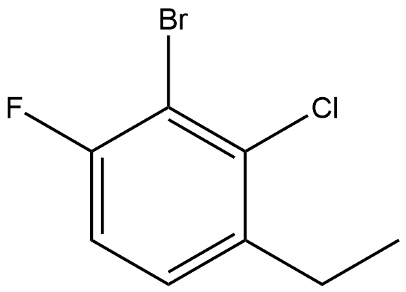 2-Bromo-3-chloro-4-ethyl-1-fluorobenzene Structure