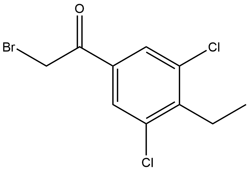 2-Bromo-1-(3,5-dichloro-4-ethylphenyl)ethanone Structure