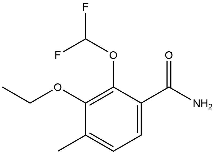 2-(Difluoromethoxy)-3-ethoxy-4-methylbenzamide Structure