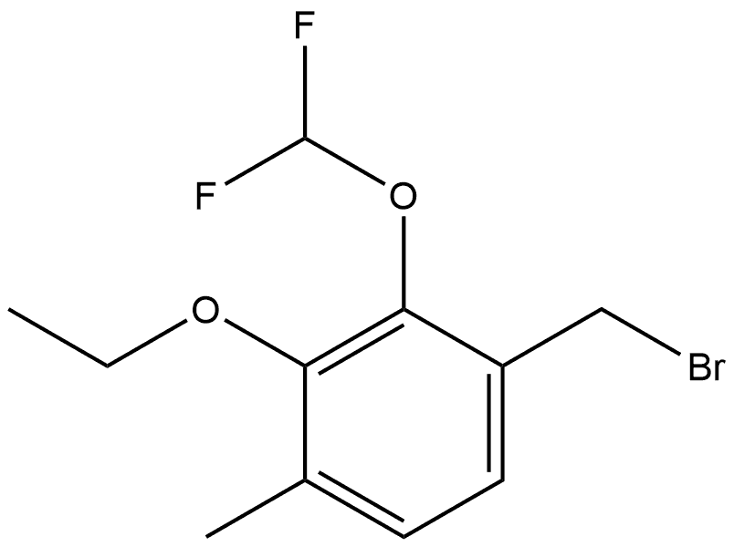 1-(Bromomethyl)-2-(difluoromethoxy)-3-ethoxy-4-methylbenzene Structure