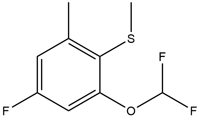 1-(Difluoromethoxy)-5-fluoro-3-methyl-2-(methylthio)benzene Structure