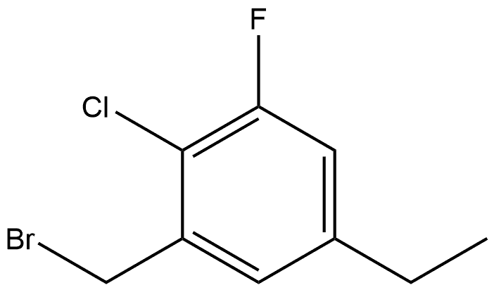 1-(Bromomethyl)-2-chloro-5-ethyl-3-fluorobenzene Structure