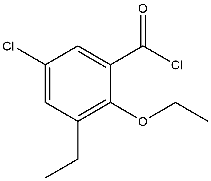 5-Chloro-2-ethoxy-3-ethylbenzoyl chloride Structure