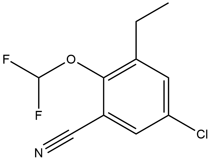 5-Chloro-2-(difluoromethoxy)-3-ethylbenzonitrile Structure