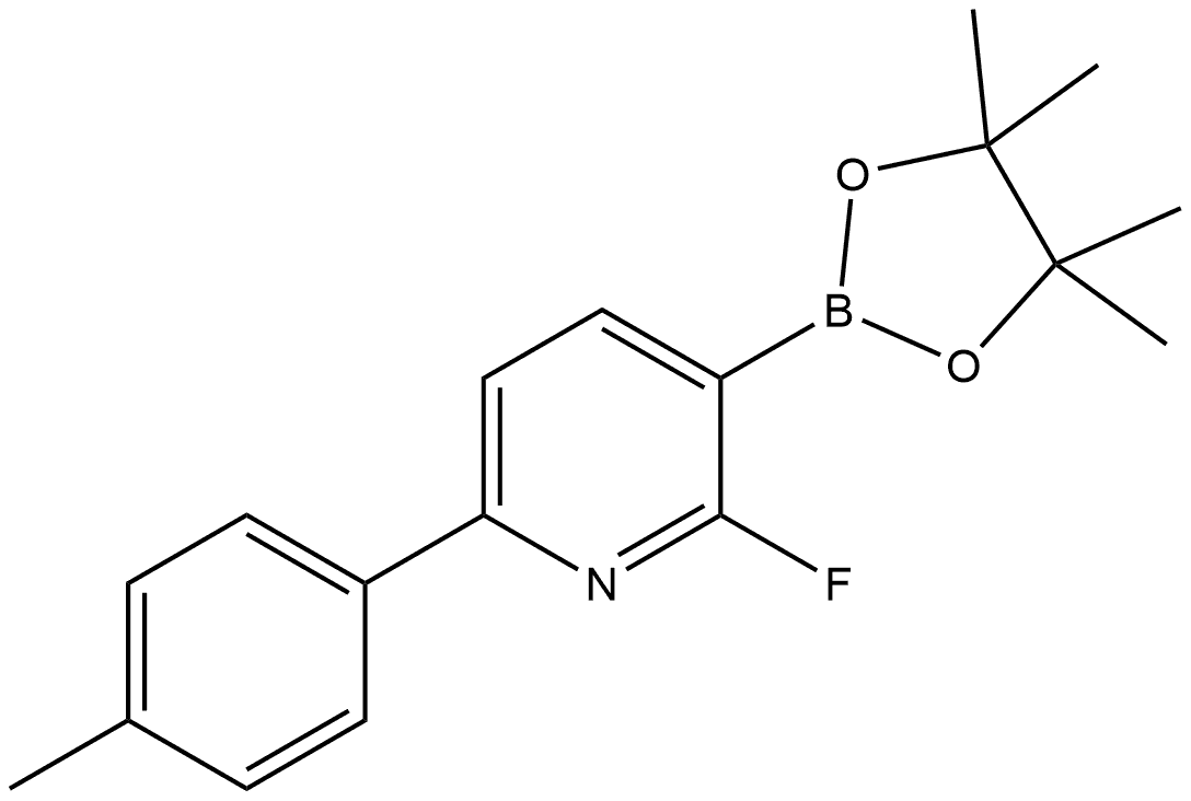 2-Fluoro-6-(4-methylphenyl)-3-(4,4,5,5-tetramethyl-1,3,2-dioxaborolan-2-yl)py... Structure