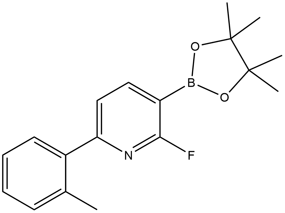 2-Fluoro-6-(2-methylphenyl)-3-(4,4,5,5-tetramethyl-1,3,2-dioxaborolan-2-yl)py... Structure