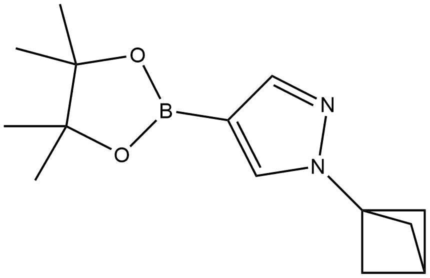 1-Bicyclo[1.1.1]pent-1-yl-4-(4,4,5,5-tetramethyl-1,3,2-dioxaborolan-2-yl)-1H-pyrazole 구조식 이미지