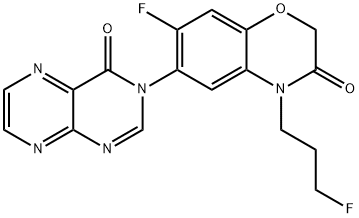 4(3H)-Pteridinone, 3-[7-fluoro-4-(3-fluoropropyl)-3,4-dihydro-3-oxo-2H-1,4-benzoxazin-6-yl]- Structure