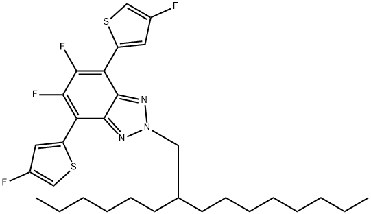 2H-Benzotriazole, 5,6-difluoro-4,7-bis(4-fluoro-2-thienyl)-2-(2-hexyldecyl)- Structure