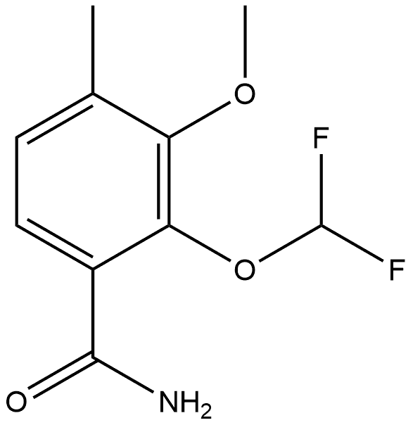 2-(Difluoromethoxy)-3-methoxy-4-methylbenzamide Structure