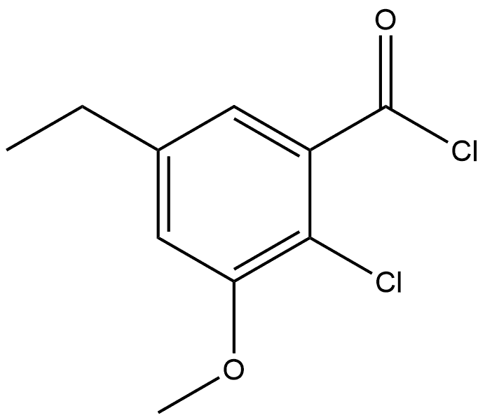 2-Chloro-5-ethyl-3-methoxybenzoyl chloride Structure