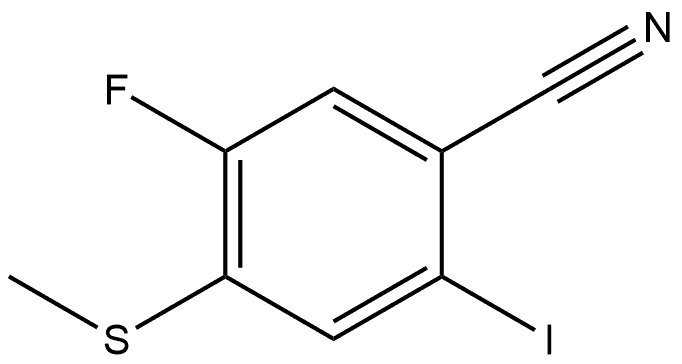 5-Fluoro-2-iodo-4-(methylthio)benzonitrile Structure