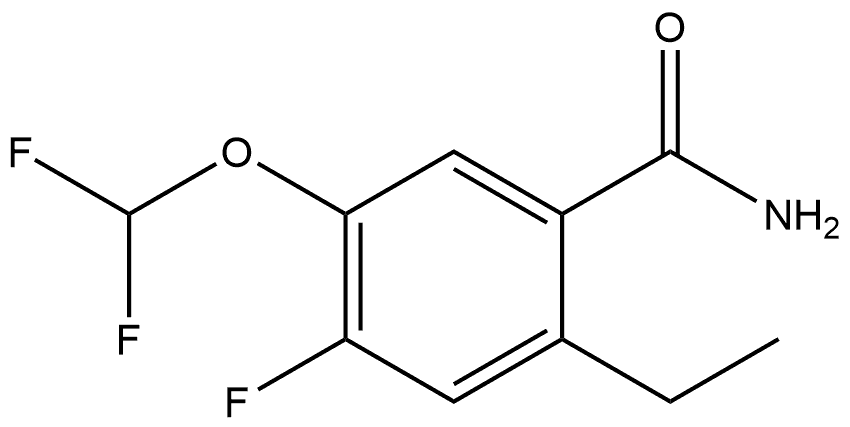 5-(Difluoromethoxy)-2-ethyl-4-fluorobenzamide Structure