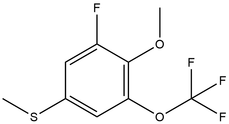 1-Fluoro-2-methoxy-5-(methylthio)-3-(trifluoromethoxy)benzene Structure