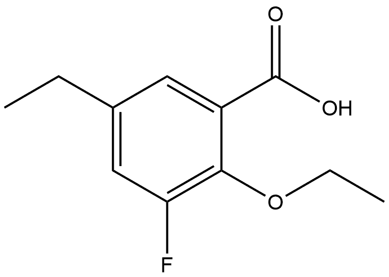 2-Ethoxy-5-ethyl-3-fluorobenzoic acid Structure