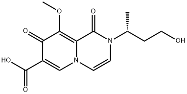 2H-Pyrido[1,2-a]pyrazine-7-carboxylic acid, 1,8-dihydro-2-[(1R)-3-hydroxy-1-methylpropyl]-9-methoxy-1,8-dioxo- Structure