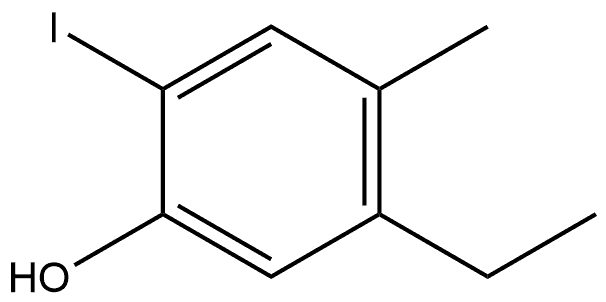 5-Ethyl-2-iodo-4-methylphenol Structure