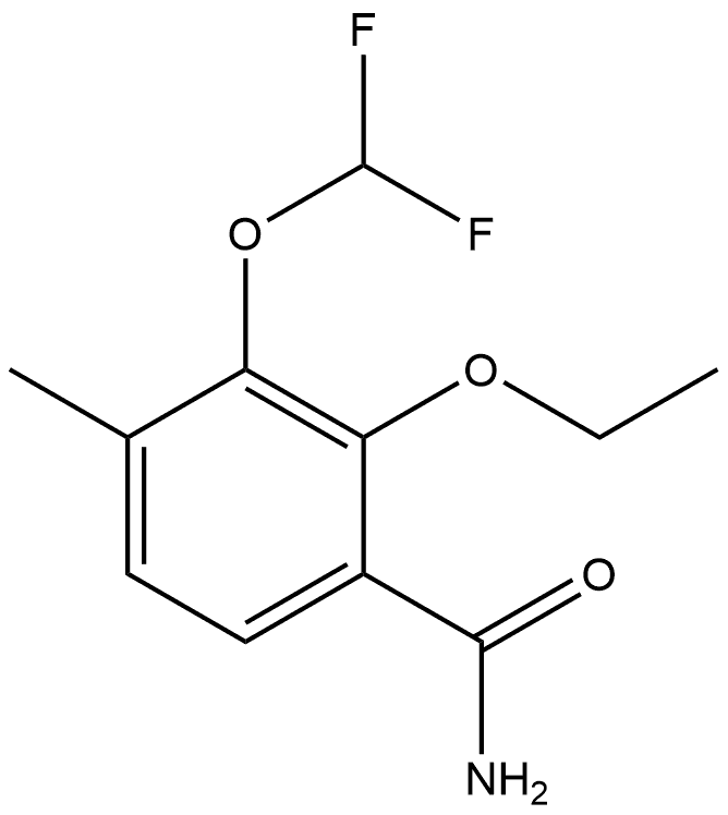 3-(Difluoromethoxy)-2-ethoxy-4-methylbenzamide Structure