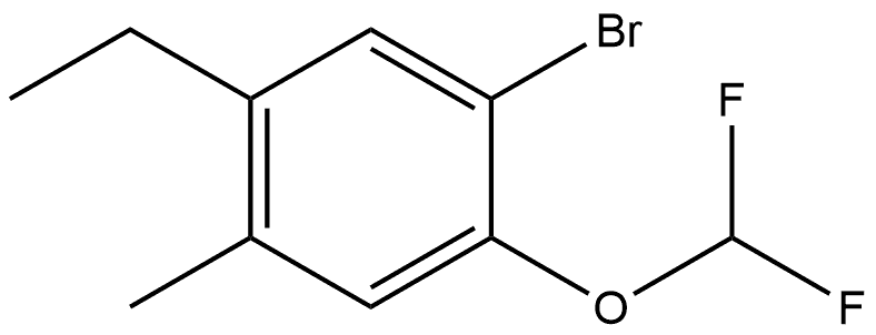 1-Bromo-2-(difluoromethoxy)-5-ethyl-4-methylbenzene Structure