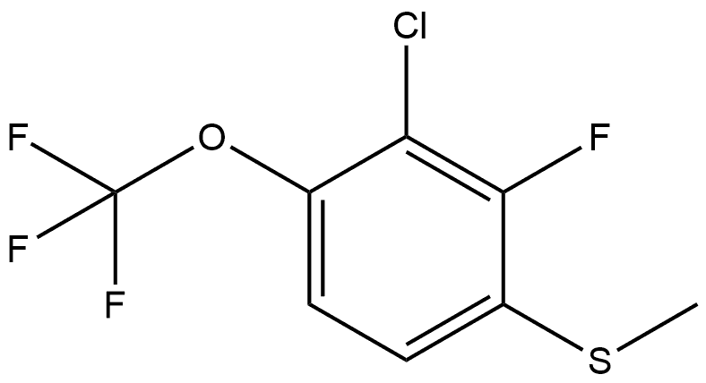 2-Chloro-3-fluoro-4-(methylthio)-1-(trifluoromethoxy)benzene Structure