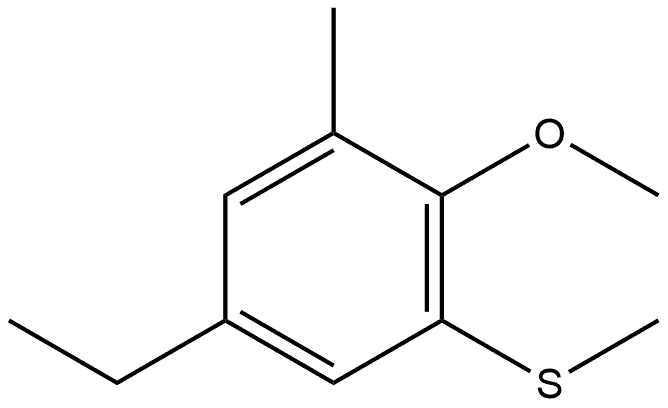 5-Ethyl-2-methoxy-1-methyl-3-(methylthio)benzene Structure