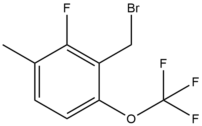 2-(Bromomethyl)-3-fluoro-4-methyl-1-(trifluoromethoxy)benzene Structure