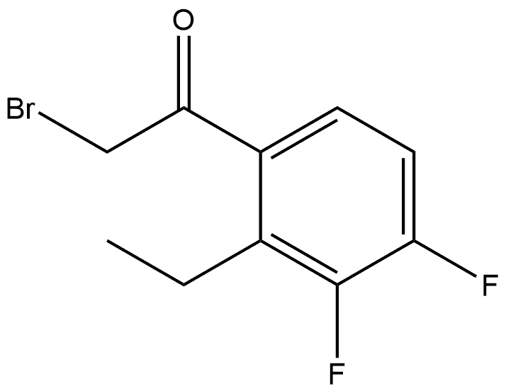 2-Bromo-1-(2-ethyl-3,4-difluorophenyl)ethanone Structure