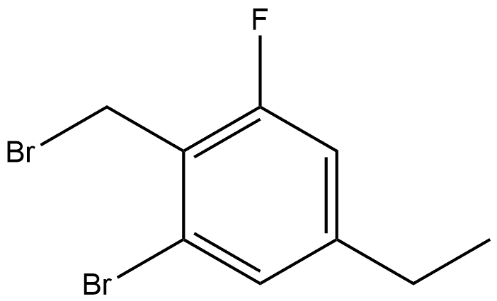 1-Bromo-2-(bromomethyl)-5-ethyl-3-fluorobenzene Structure